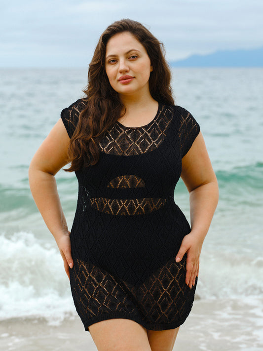 Black Plus Size Cover Up