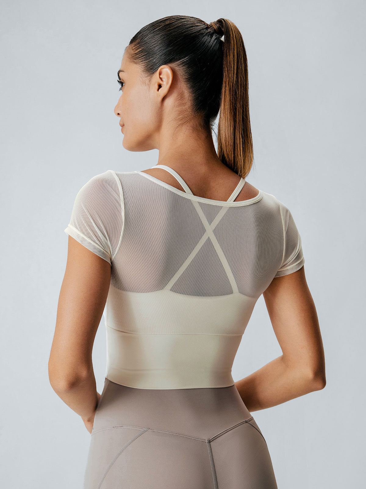 Cut Out Short Sleeve Top--Light Support