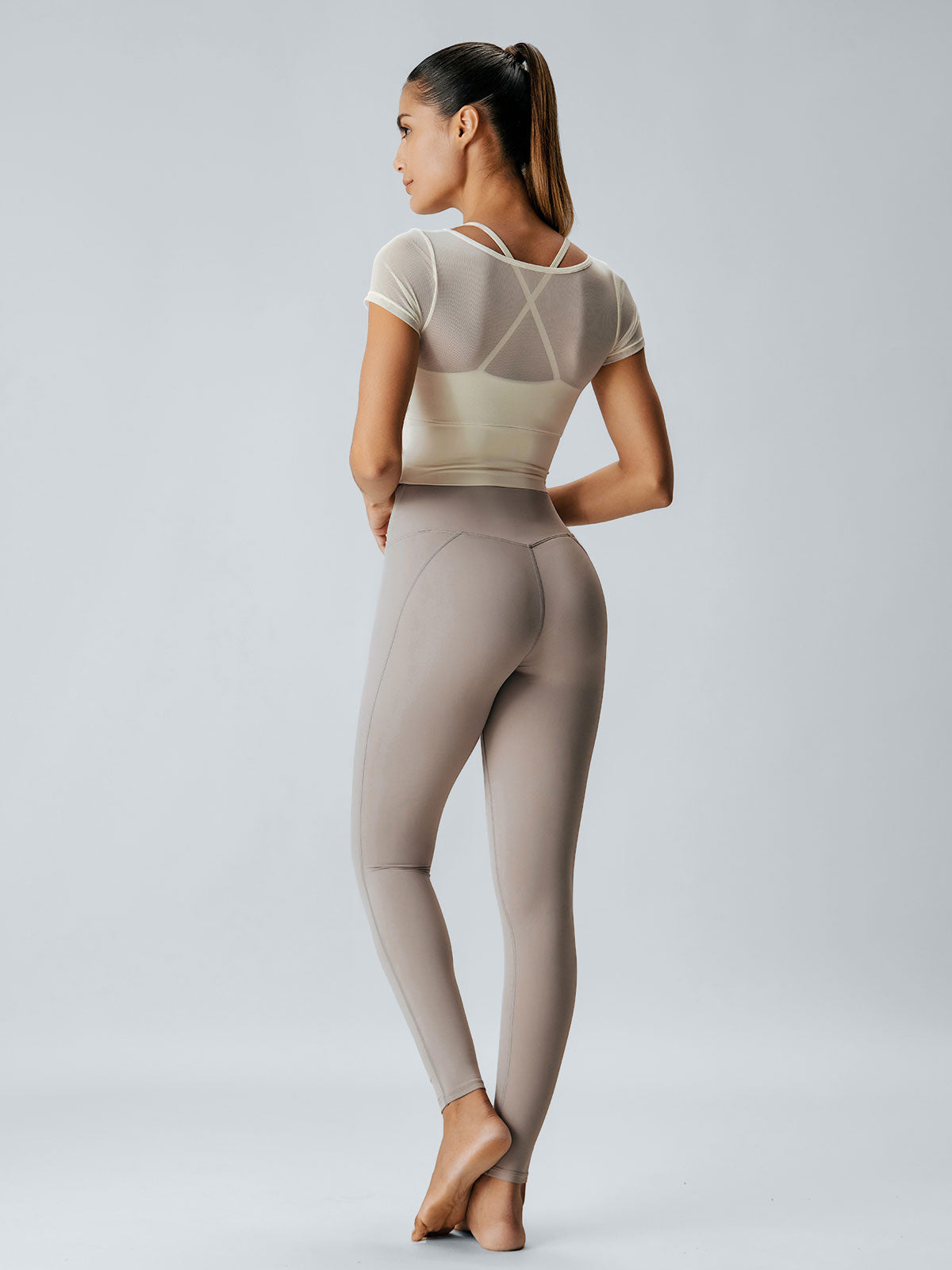 Cut Out Short Sleeve Top--Light Support