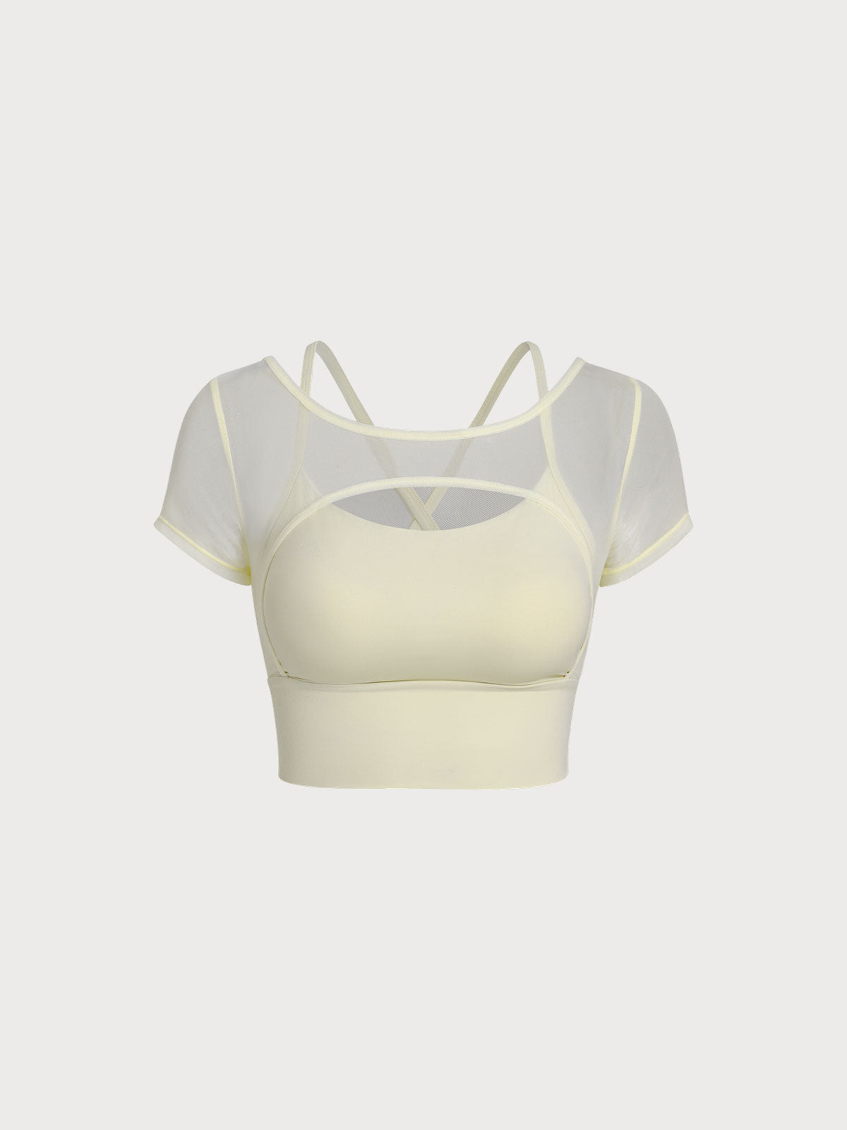 Cut Out Short Sleeve Top--Light Support