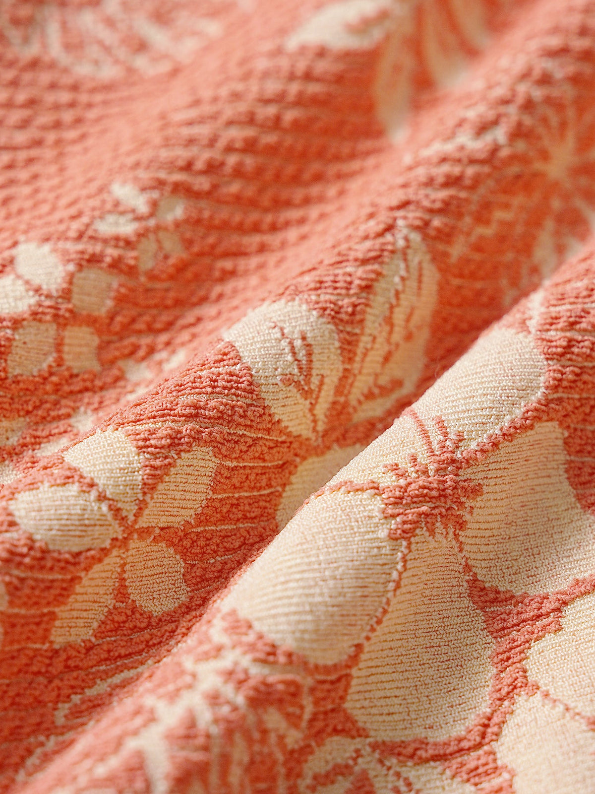 Orange Textured Tie Side Bikini Bottom
