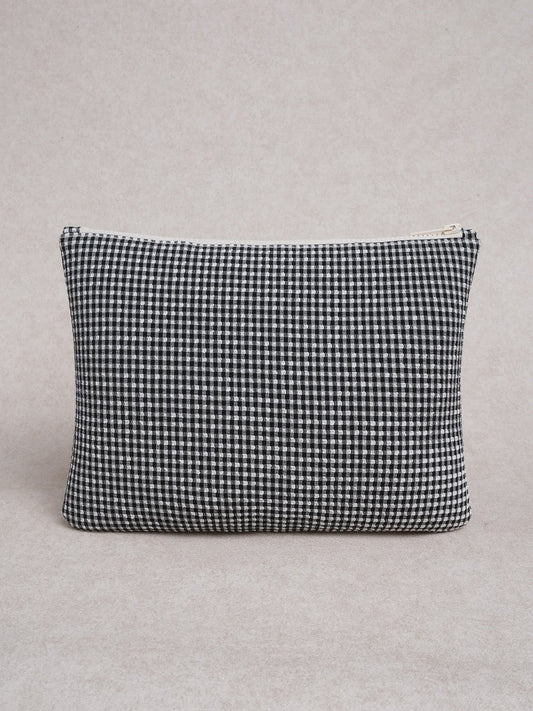 Black & White Gingham Pouch