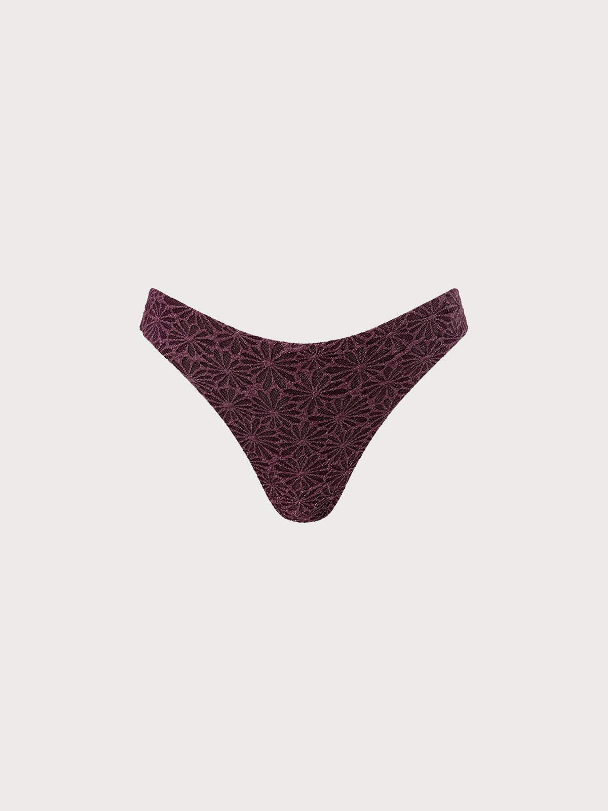 Dark Coffee Textured Bikini Bottom
