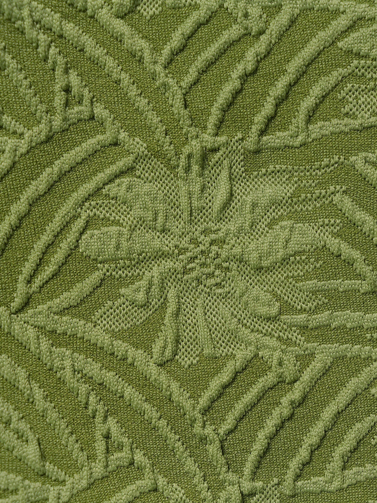 Dark Green Textured Bikini Bottom