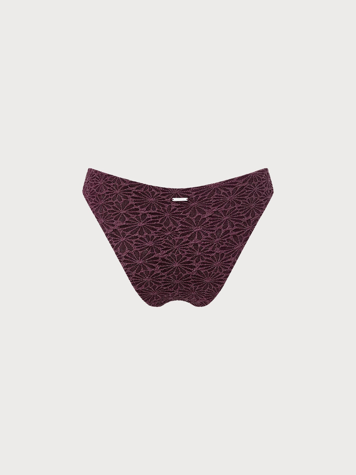 Dark Coffee Textured Bikini Bottom