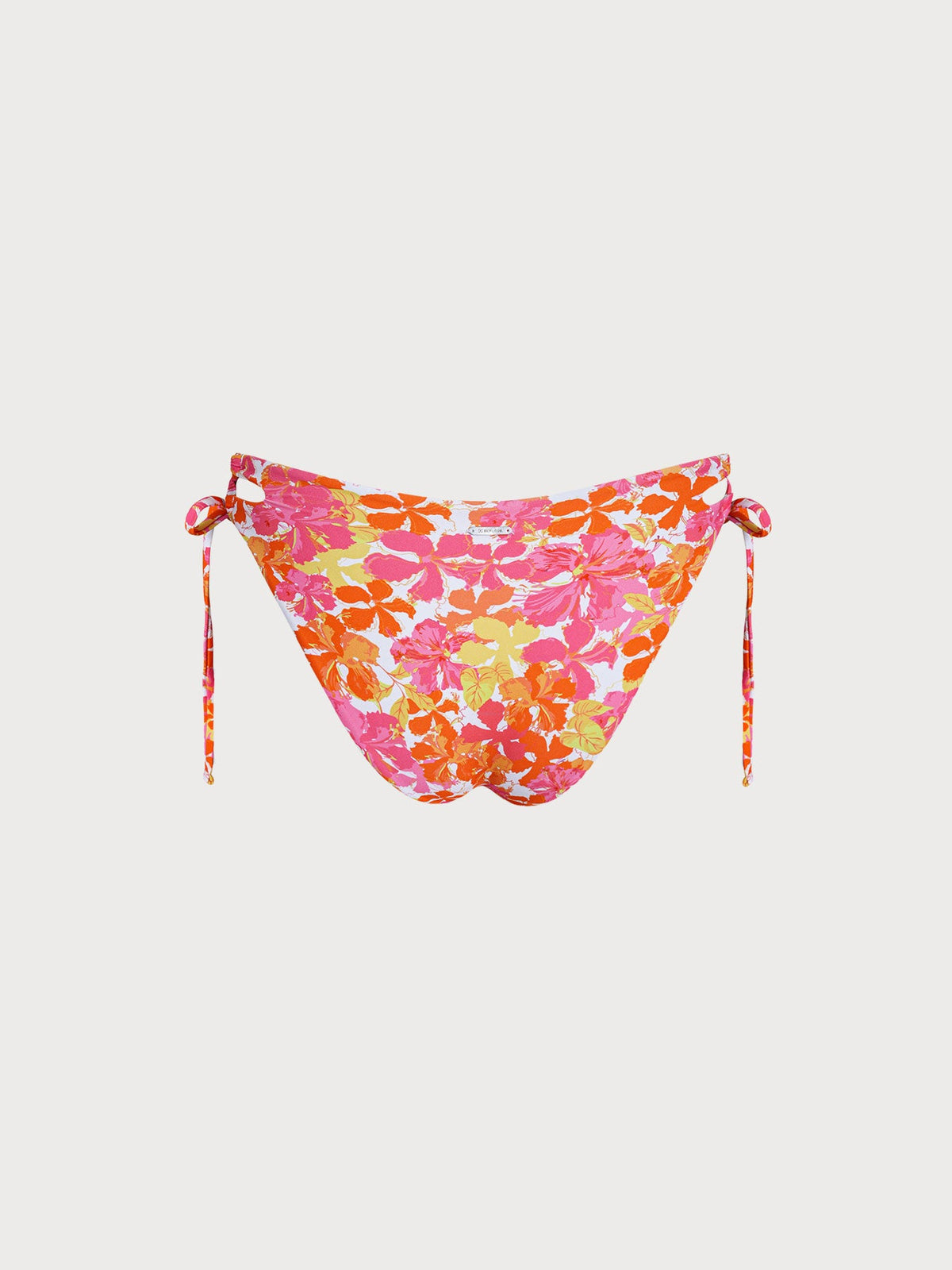 Print Tie Cutout Bikini Bottom