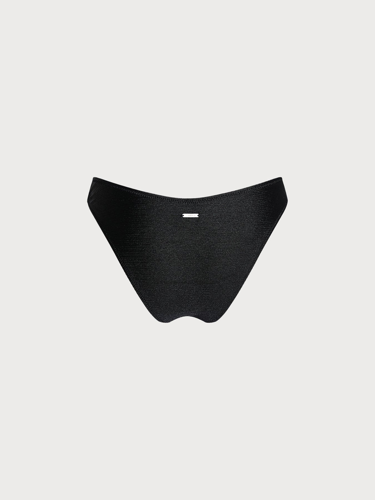 Black Pleated Bikini Bottom