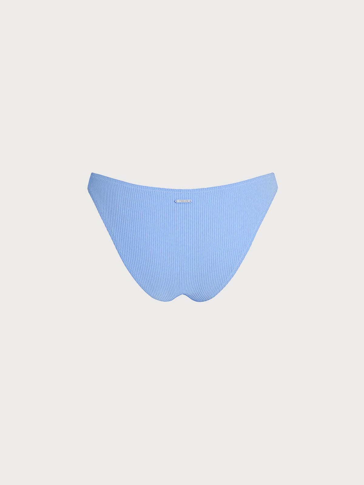 Light Blue Ribbed Bikini Bottom