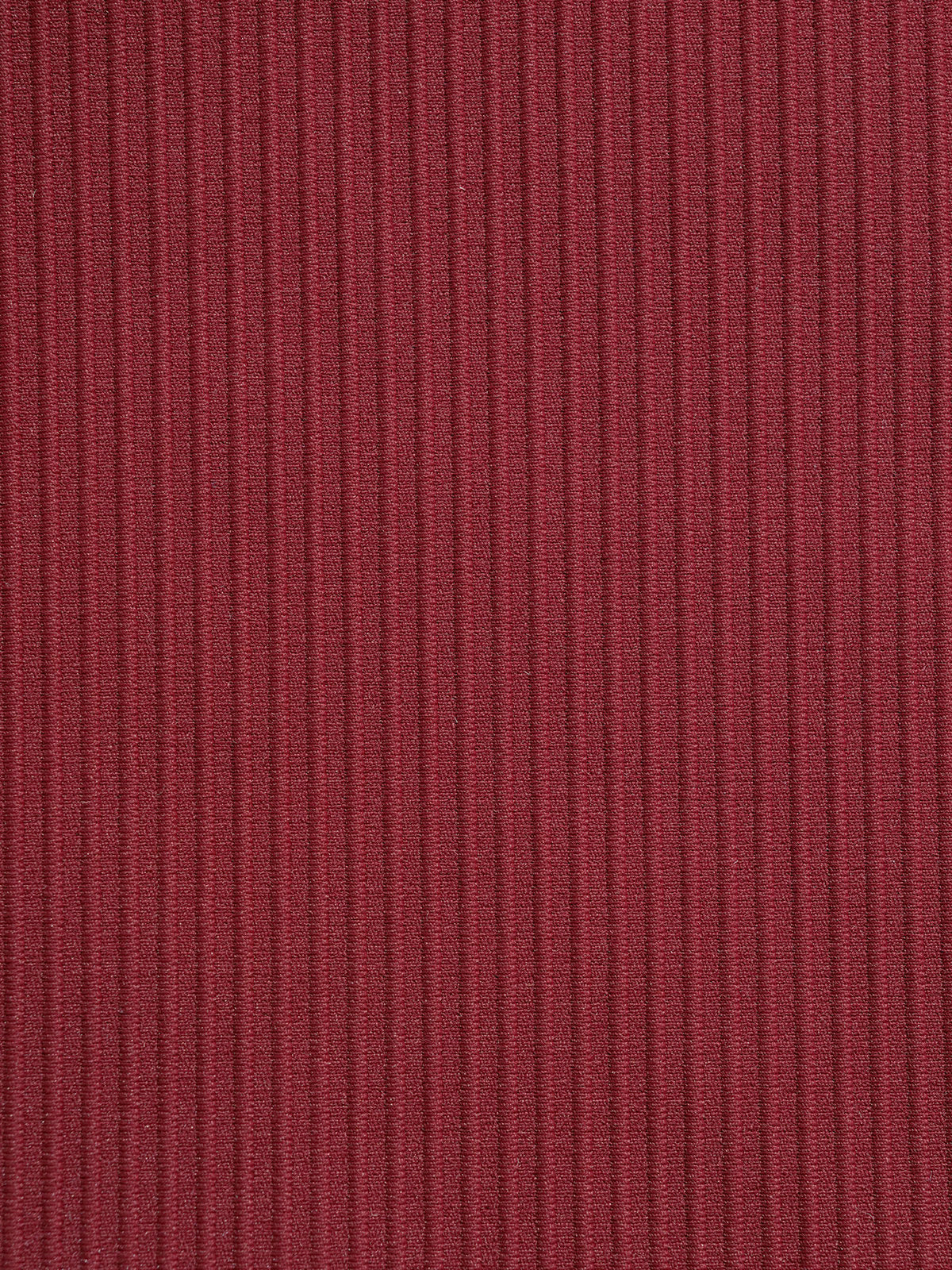 Wine Red Ribbed Natural Waisted Plus Size Bikini Bottom