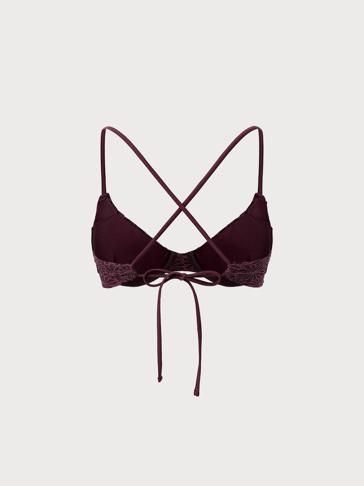 Dark Coffee Textured Underwire Bikini Top