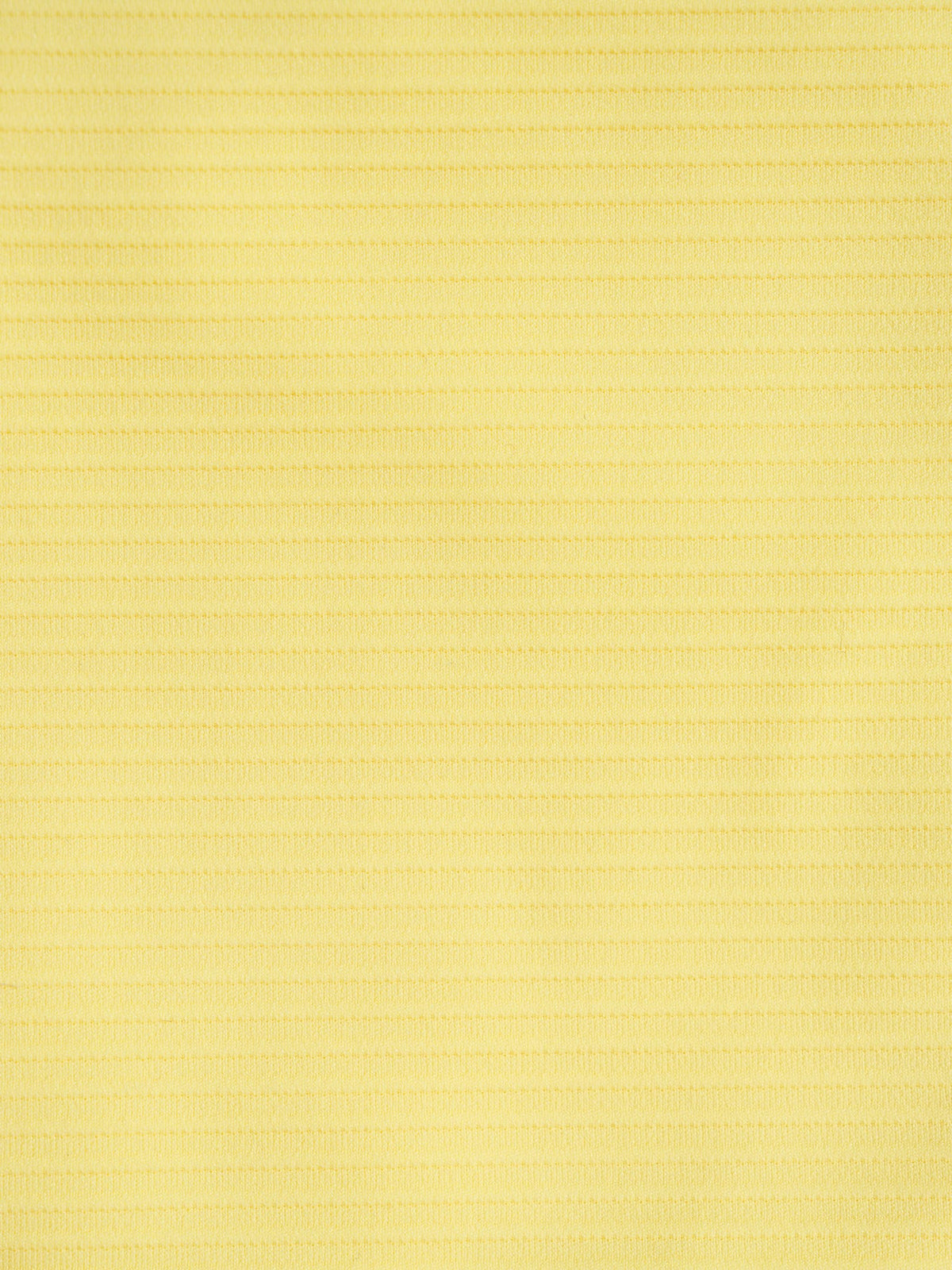 Yellow Ribbed Front-Clasp Bikini Top