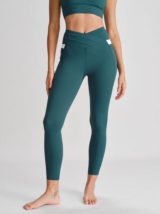 Blue Spruce High Waisted Pockets Leggings 26"
