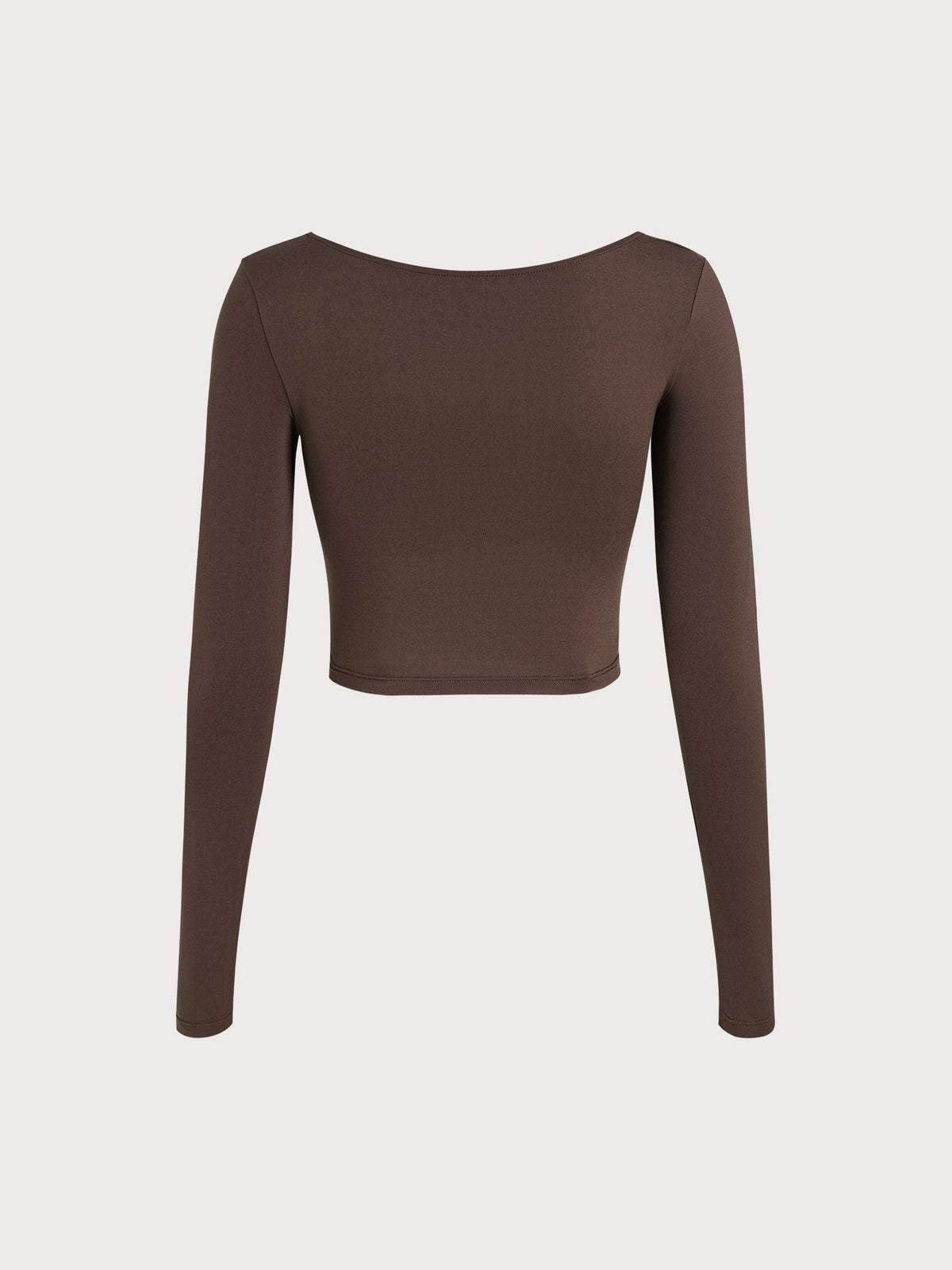 Coffee Twist Yoga Wrap Top - Light Support
