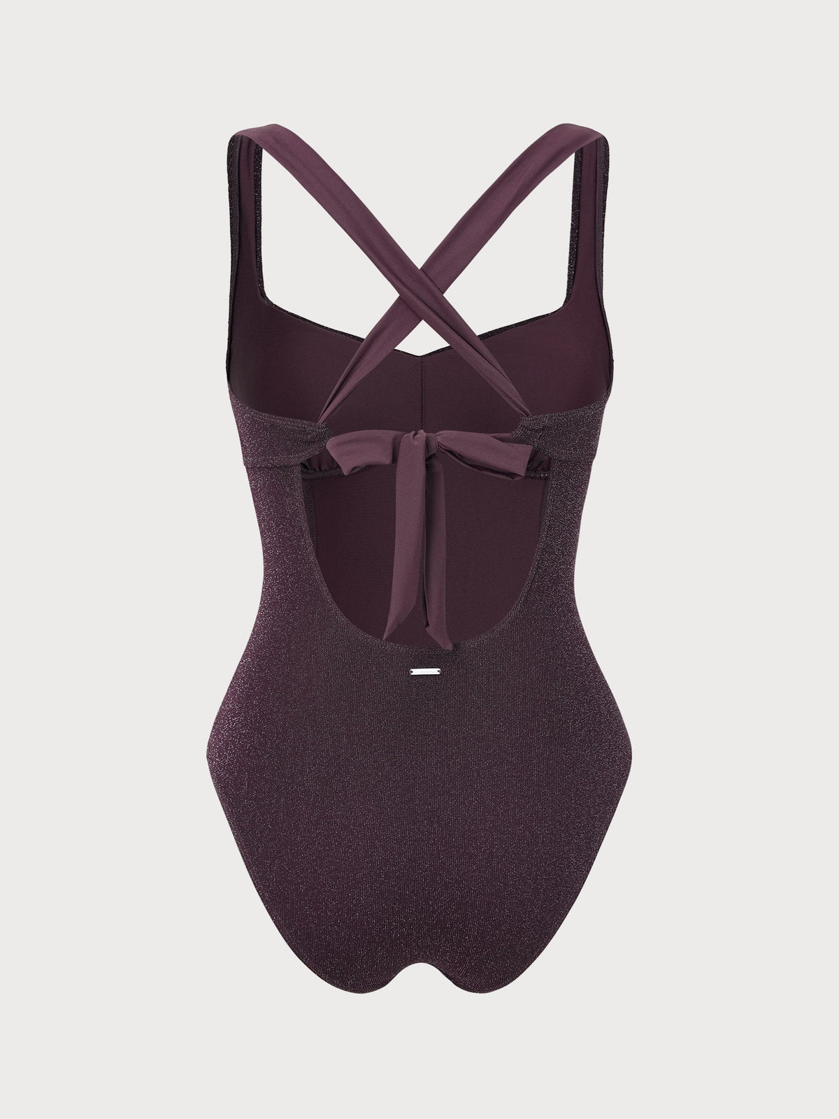 Dark Coffee Lurex X Cross Surf One Piece