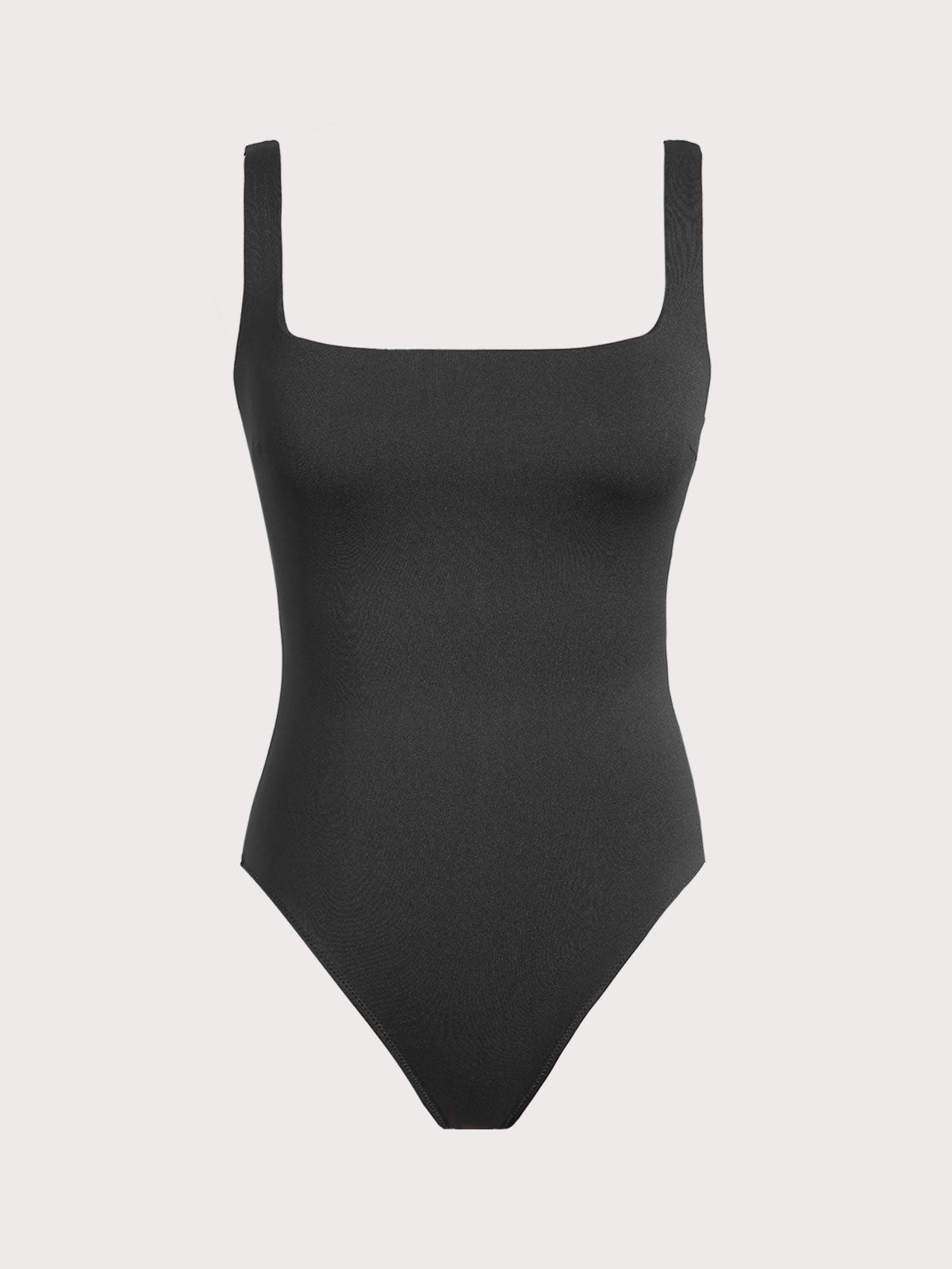 Black No Padding Petal-Back Tummy Control One-Piece-Available In Long Torso