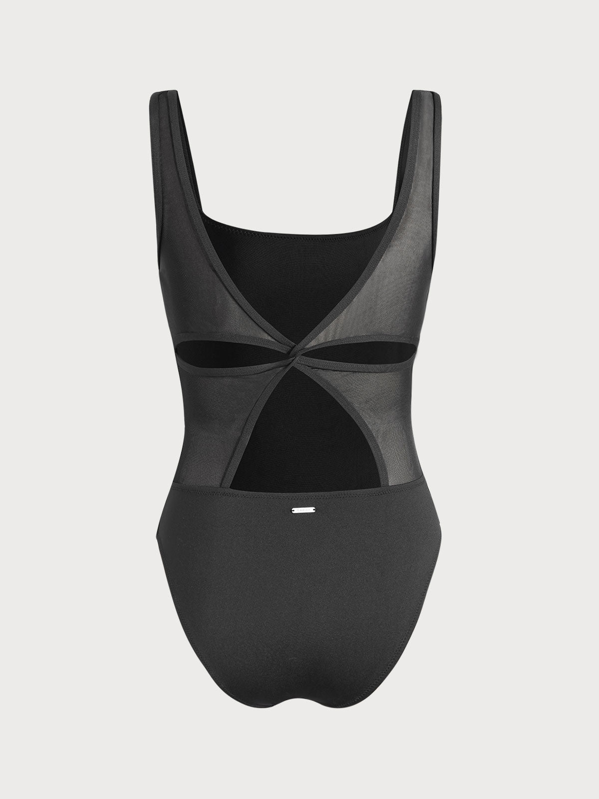 Black No Padding Petal-Back Tummy Control One-Piece-Available In Long Torso