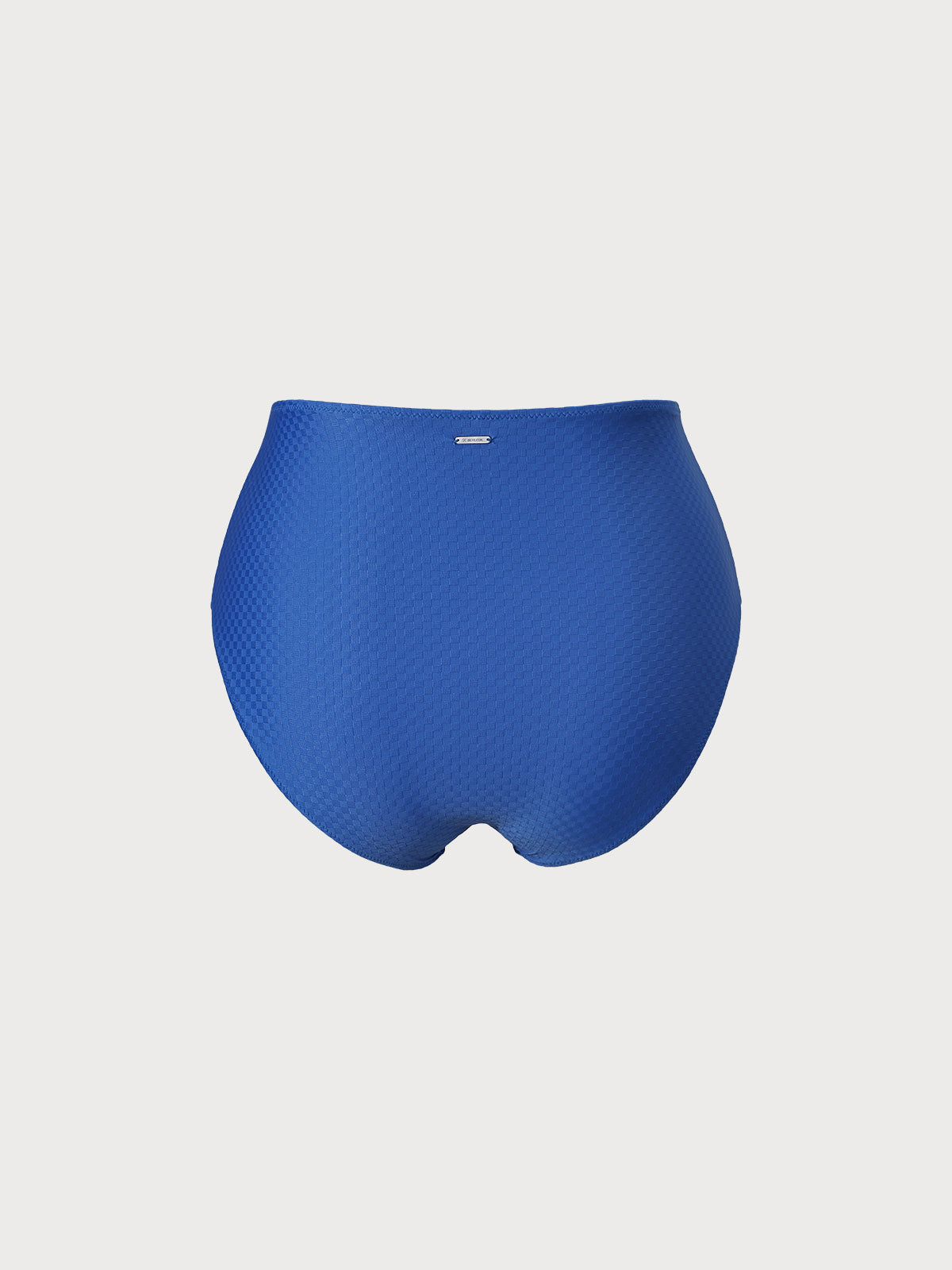 Blue Jacquard Plus Size Bikini Bottom