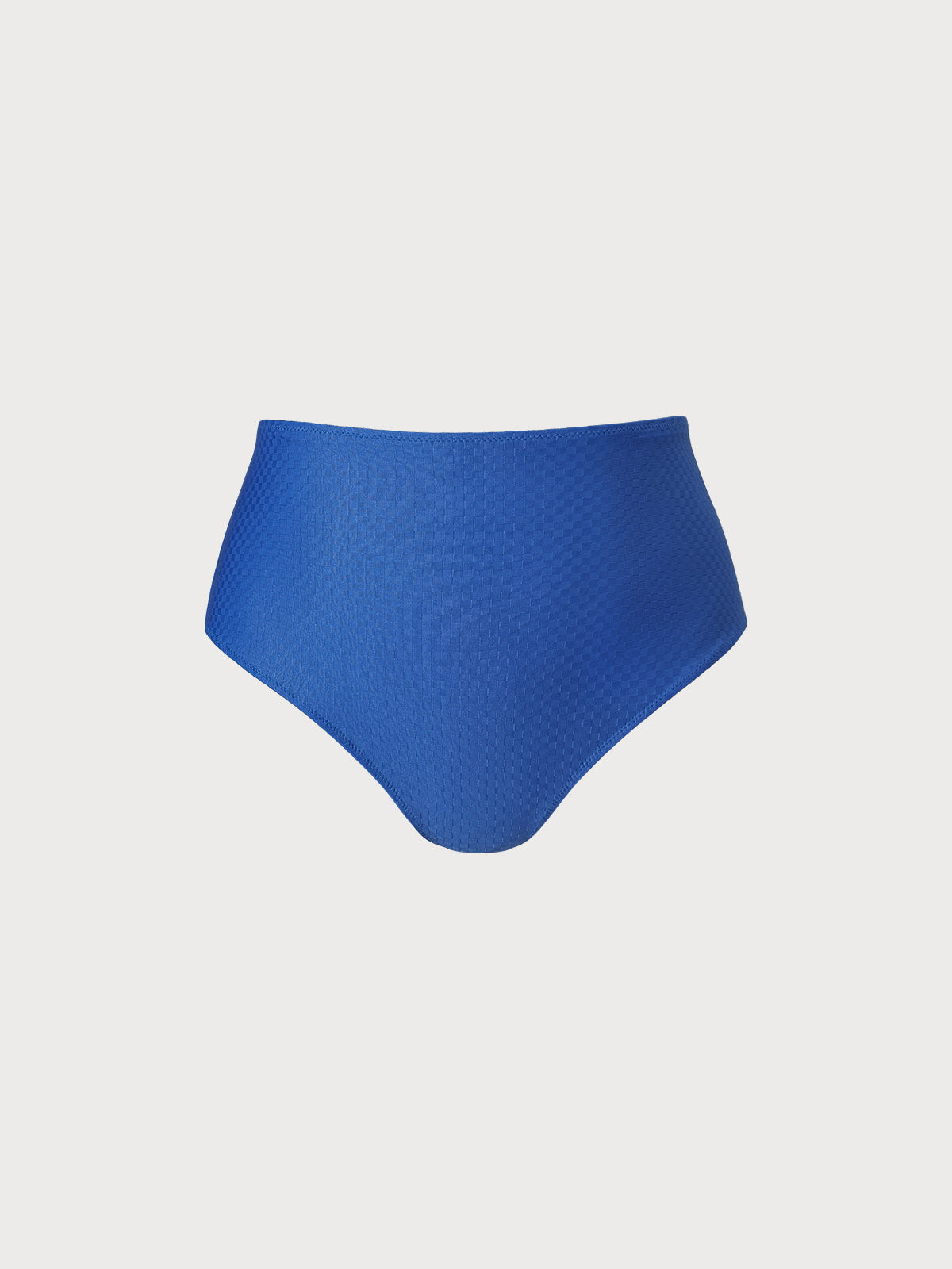 Blue Jacquard Plus Size Bikini Bottom