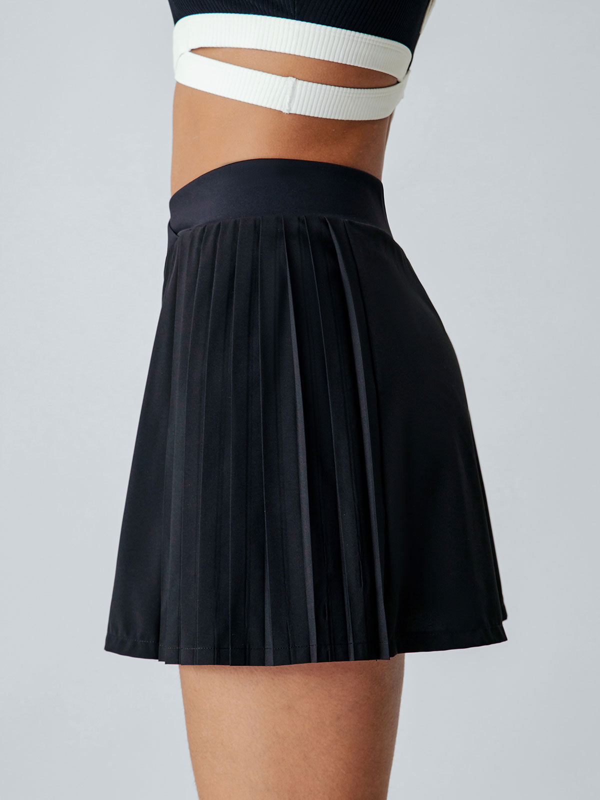 Black Pleated Tennis Skirt