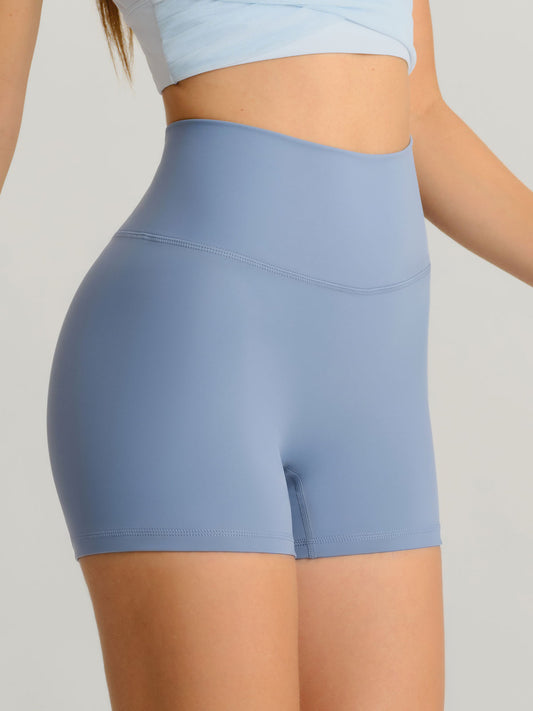 Light Blue Cut Out Shorts 3"