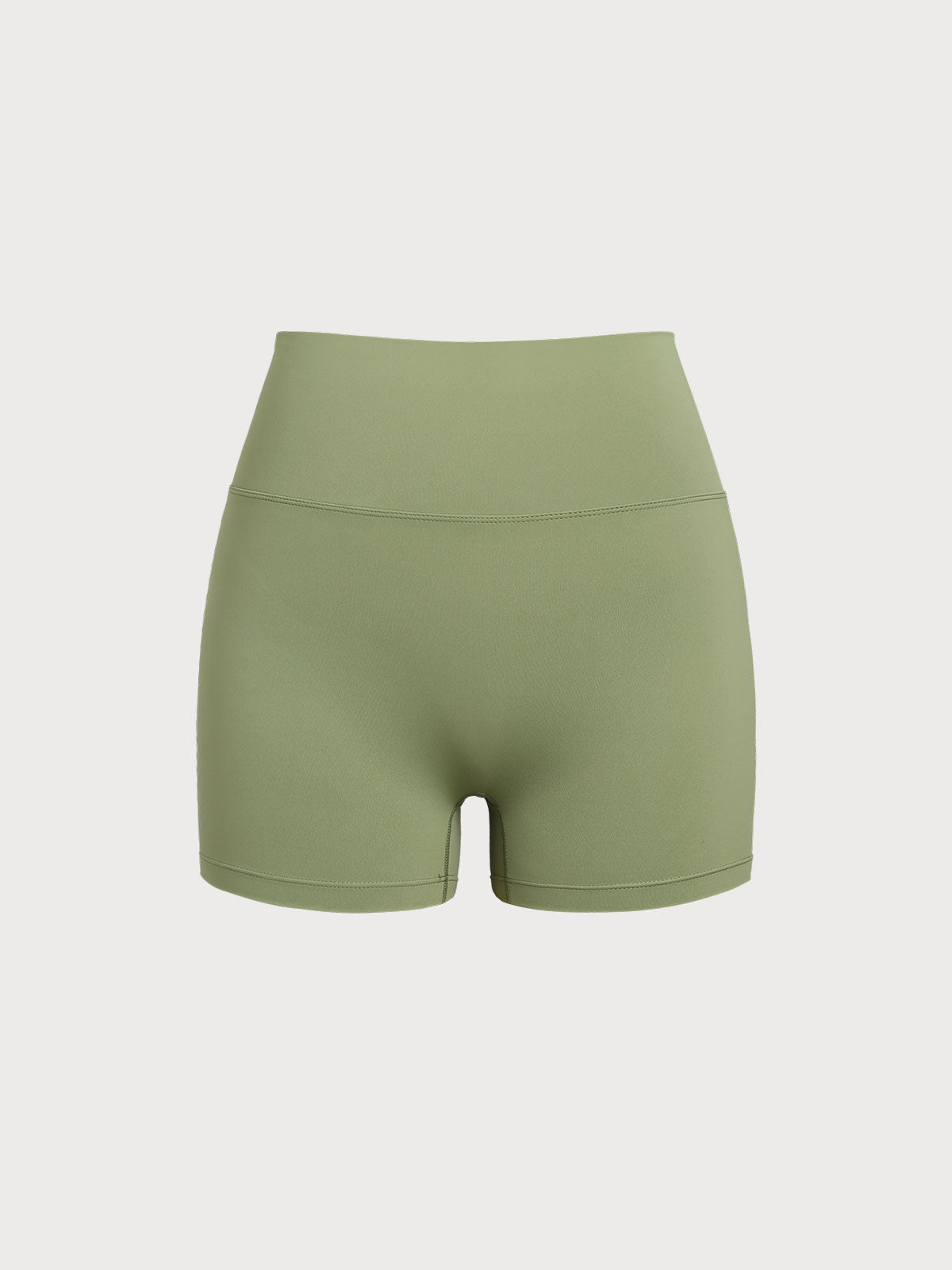 Green Cut Out Shorts 3"