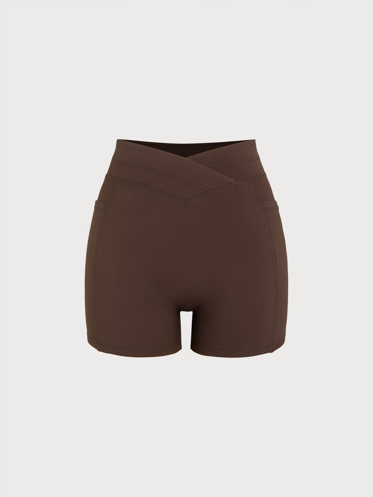 Coffee High Waisted Shorts 3"