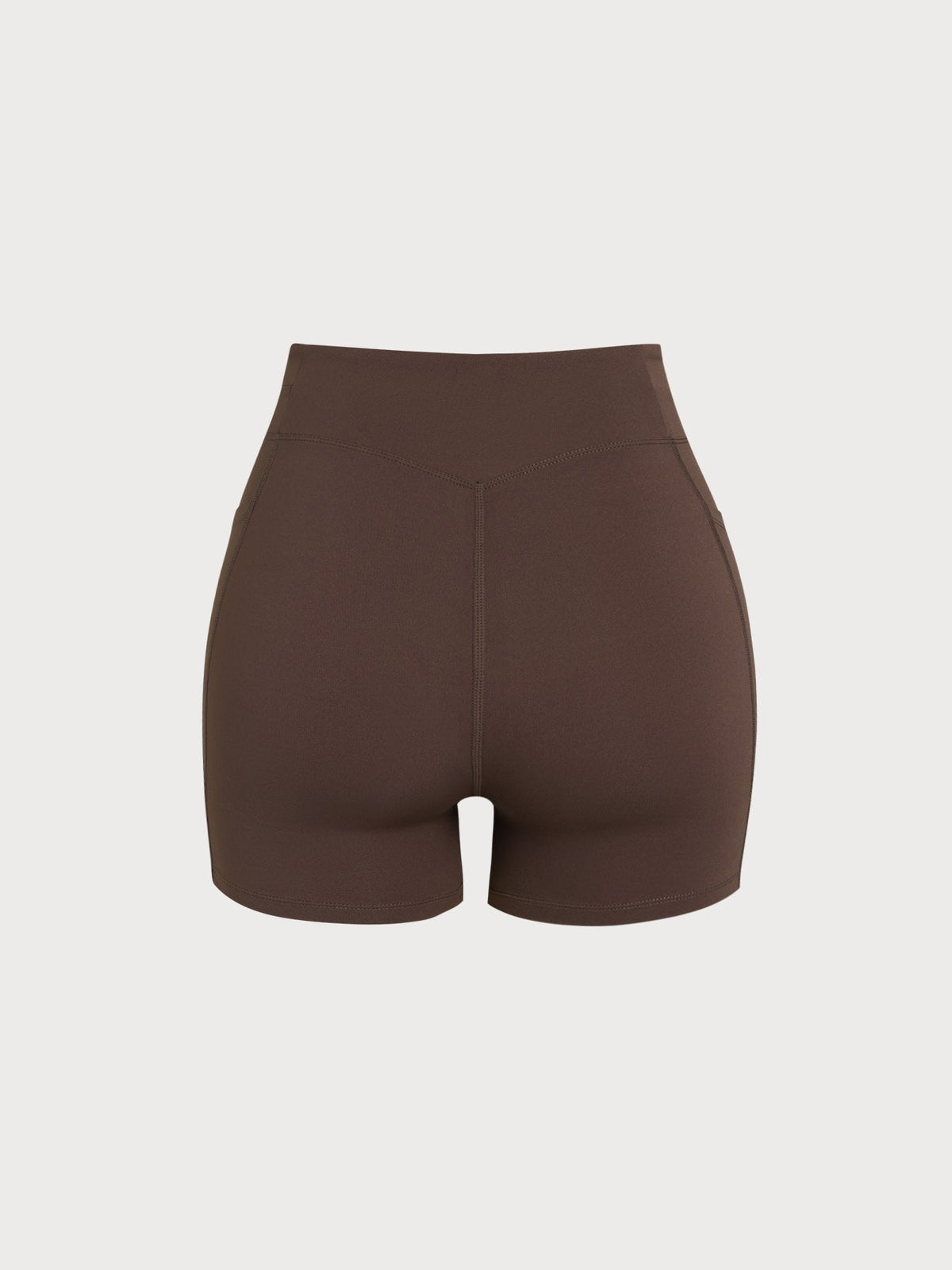 Coffee High Waisted Shorts 3"