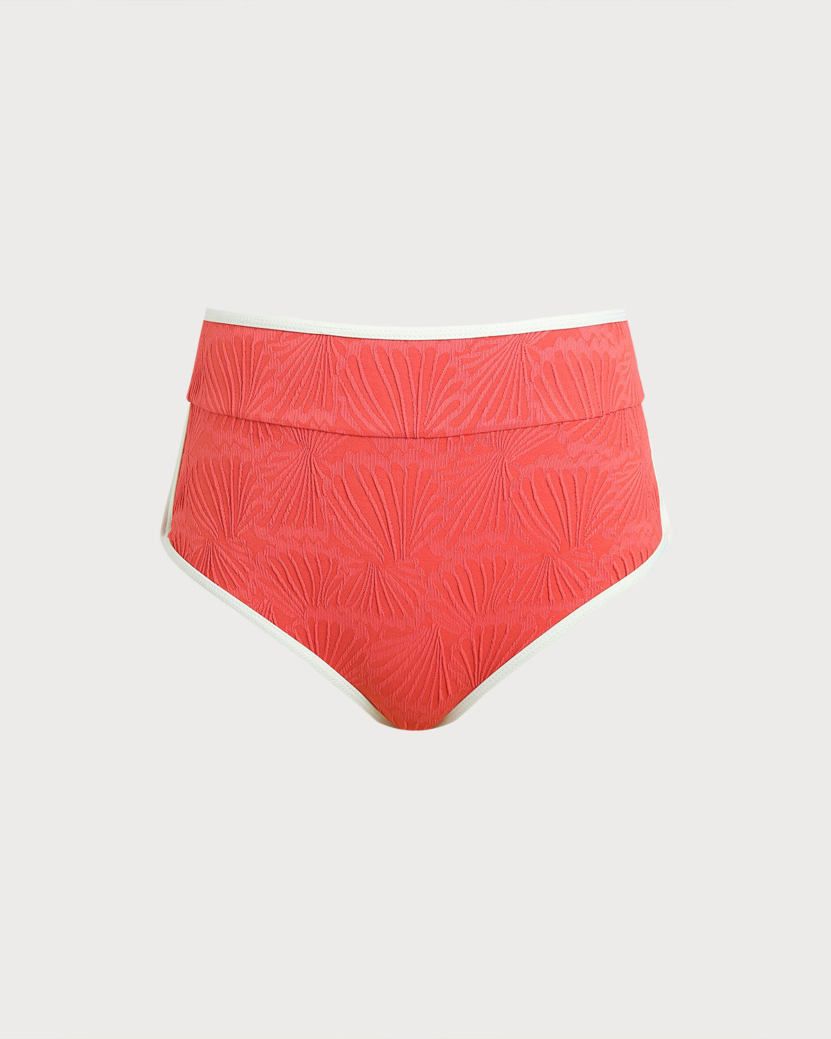 Red Jacquard Full Coverage Surf Bottom