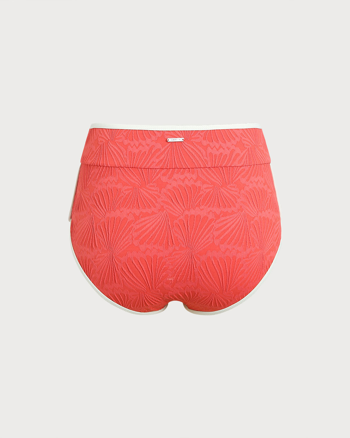 Red Jacquard Full Coverage Surf Bottom