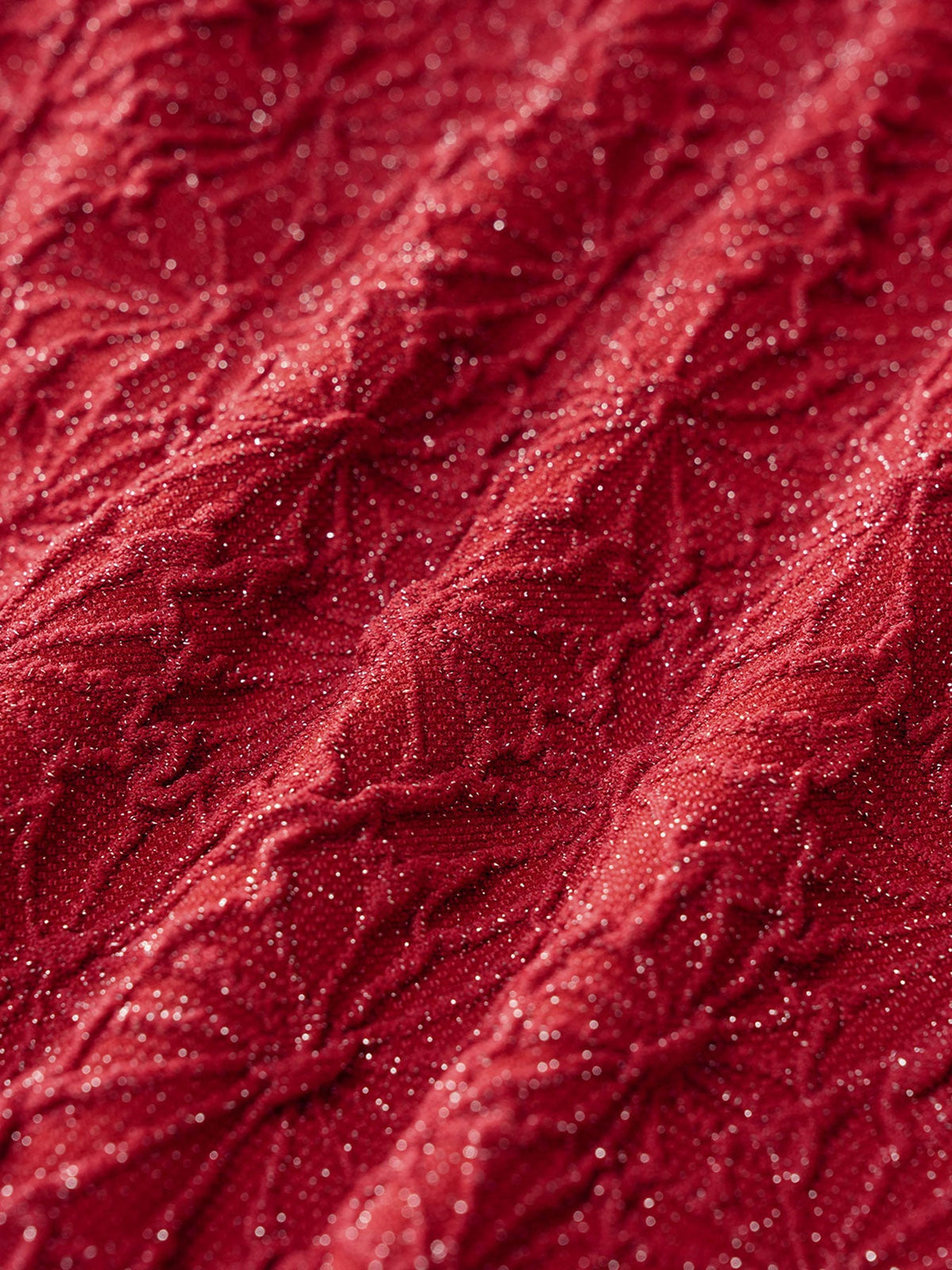 Wine Red Lurex Textured Tankini Bottom