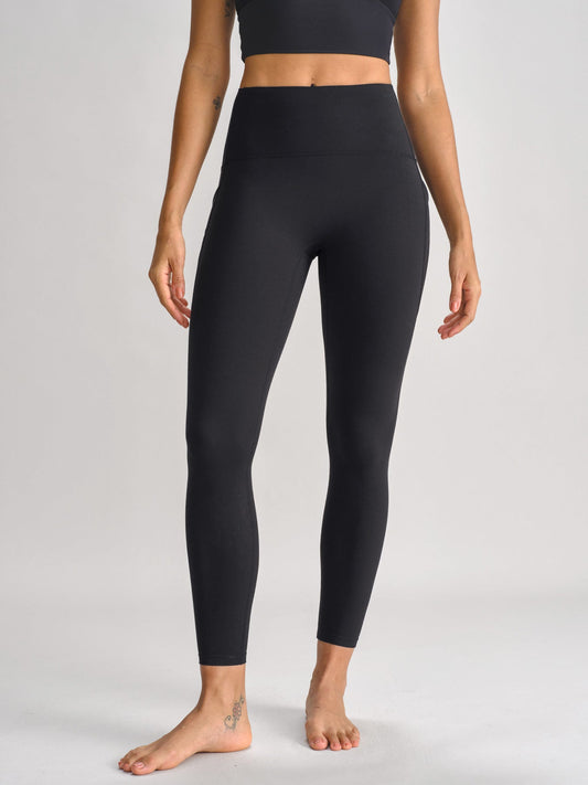 Black Workout High Waisted Leggings 25"