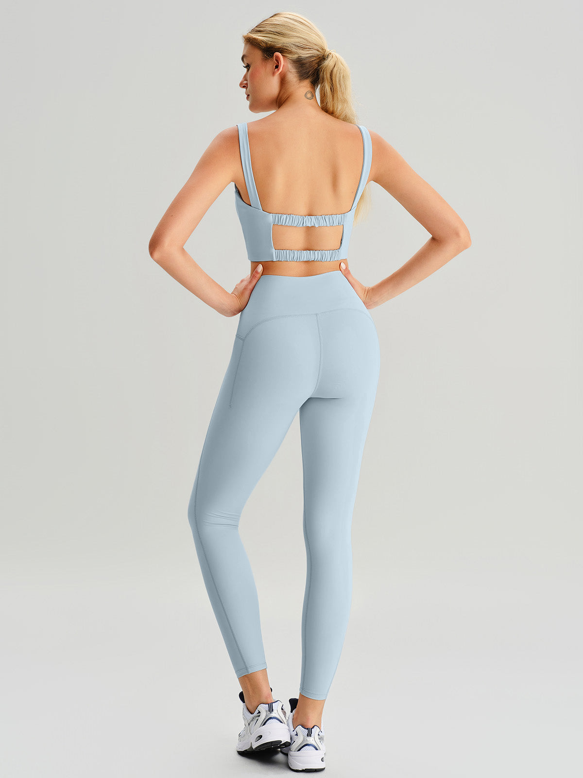 Light Blue High Waisted Leggings 25"