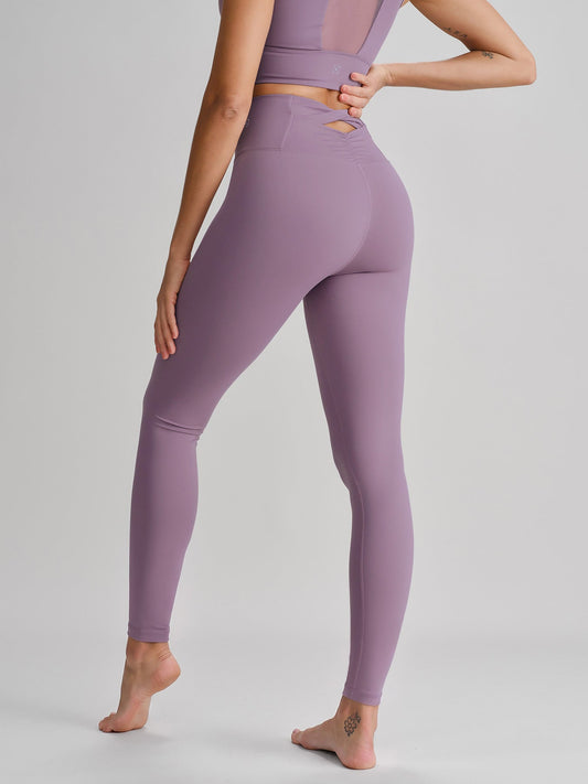 Purple Cut Out Leggings 24"