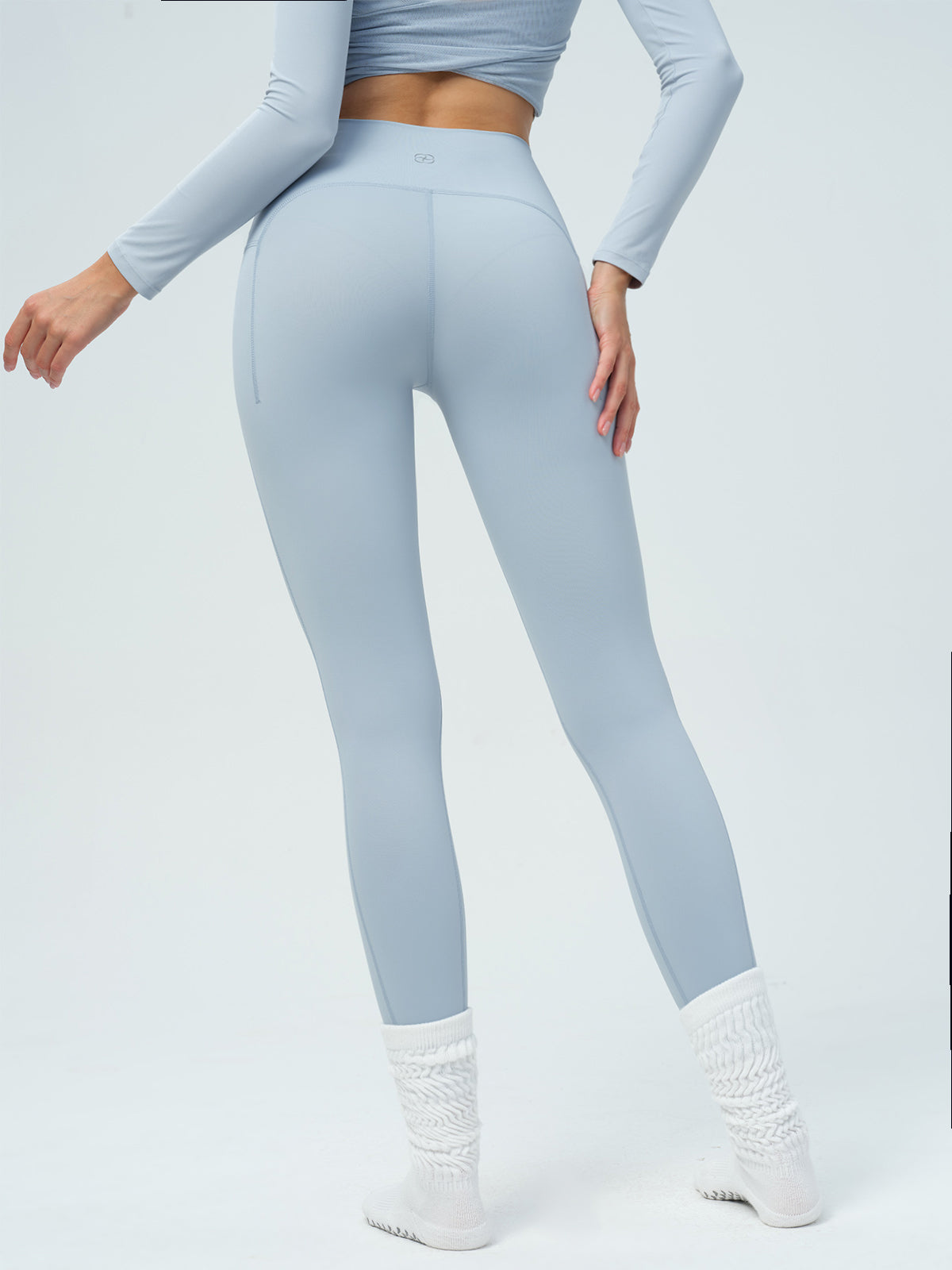 Light Blue High Waisted Leggings 25"