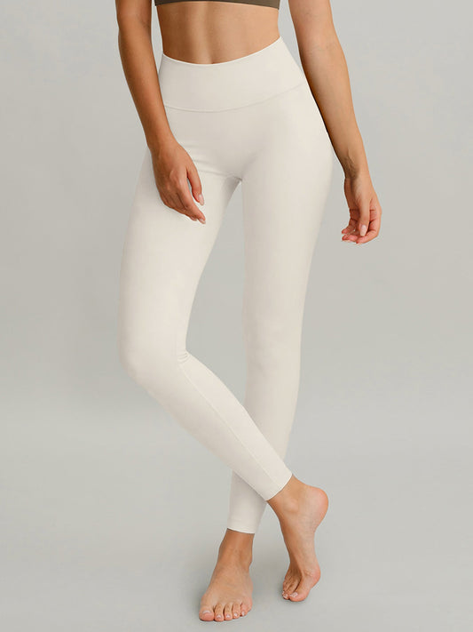 Ivory High Waisted Leggings 24"