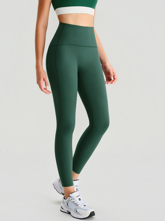 Green High Waisted Leggings 25"
