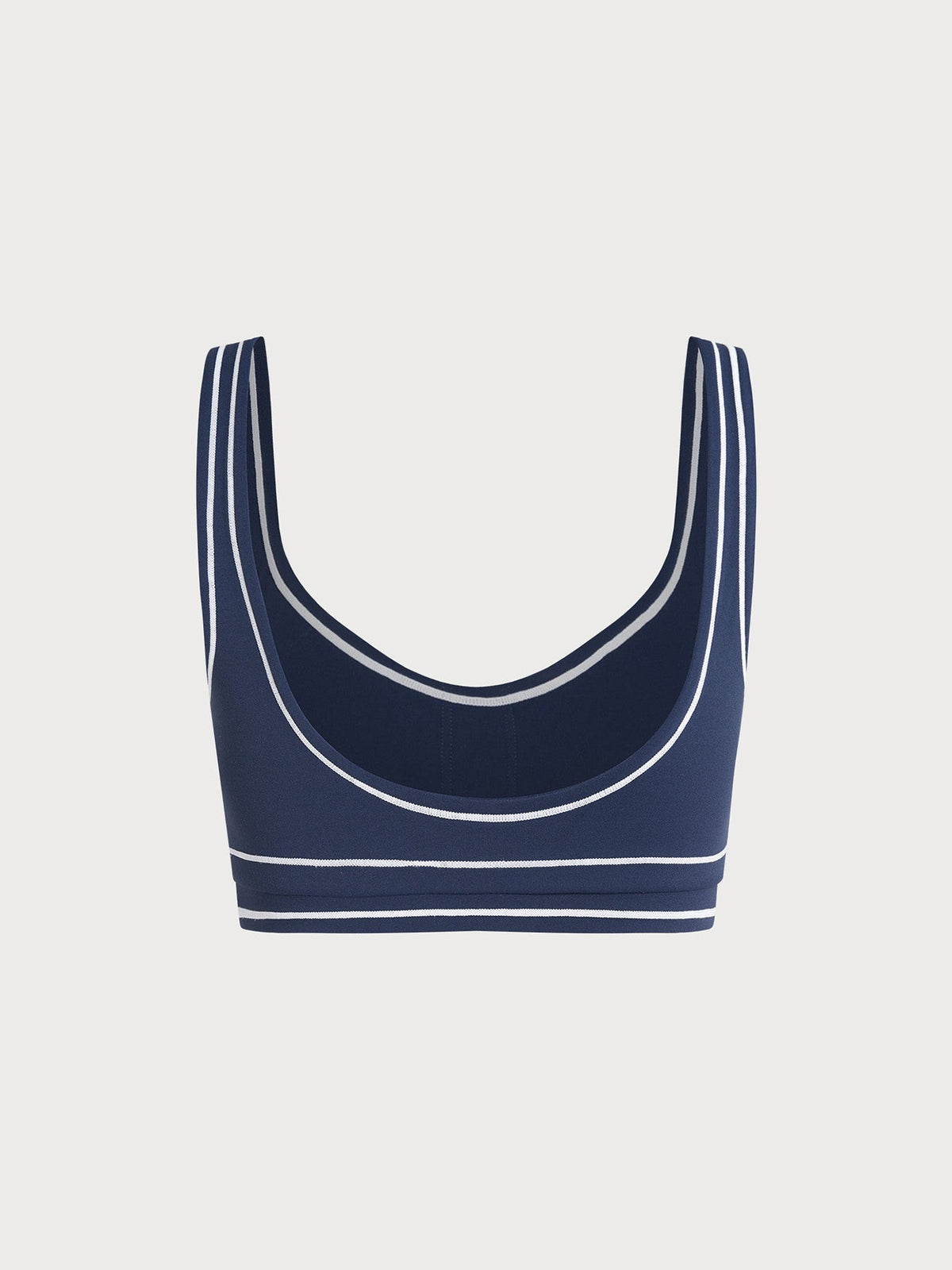 Navy Contrast-Trim Sports Bra