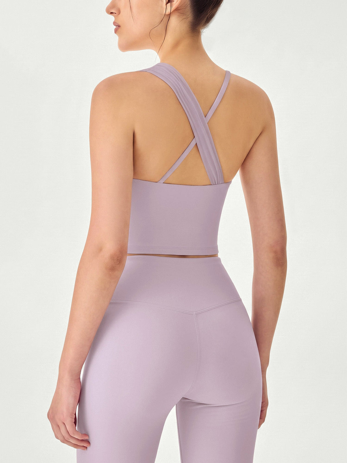 Light Purple Mesh Strap Tank Top - Light Support