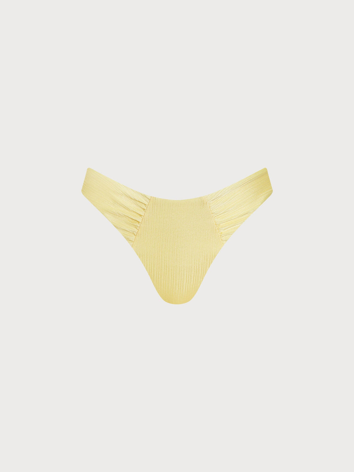 Yellow Pleated Bikini Bottom