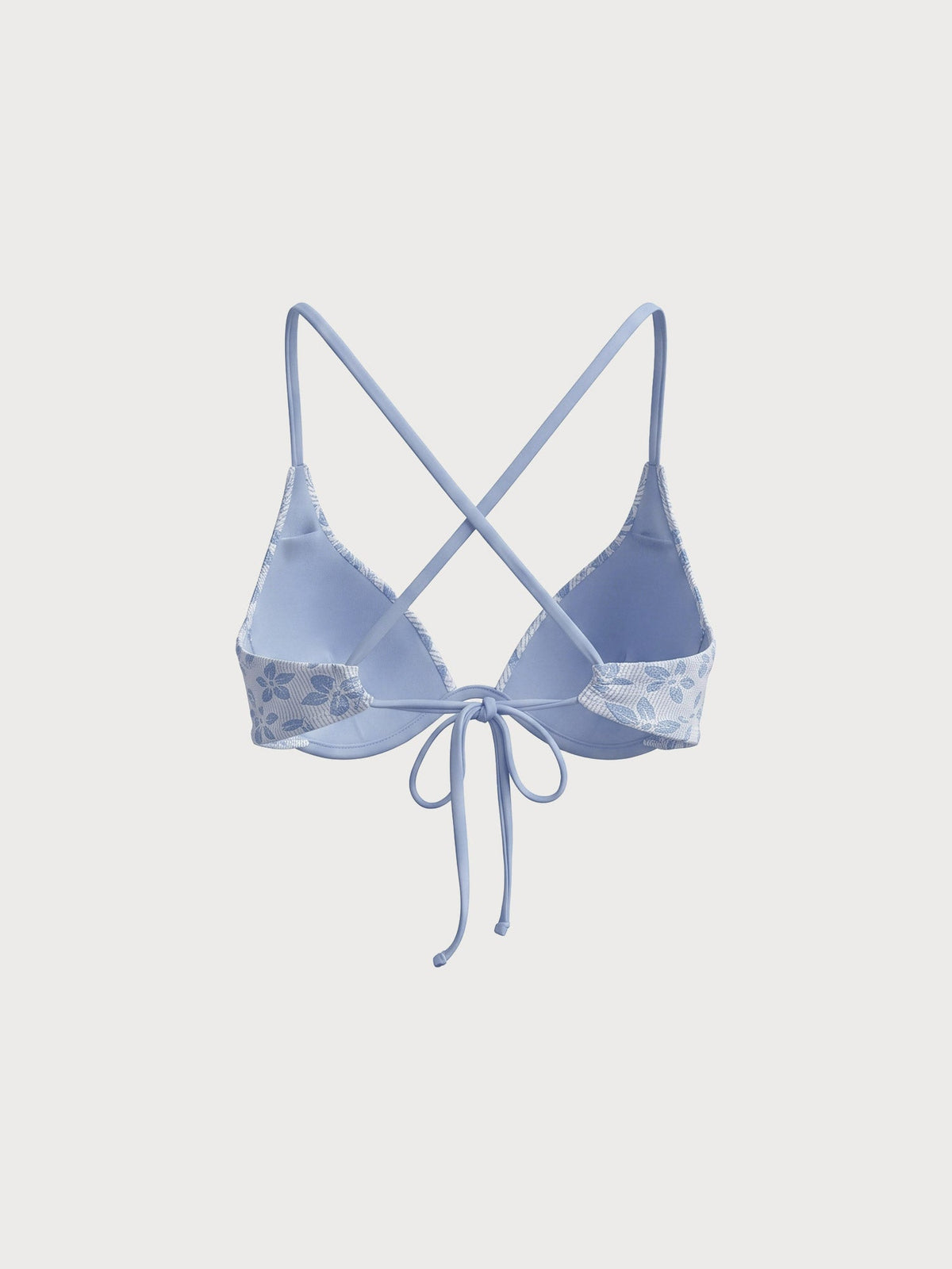 Light Blue Textured Underwire Bikini Top