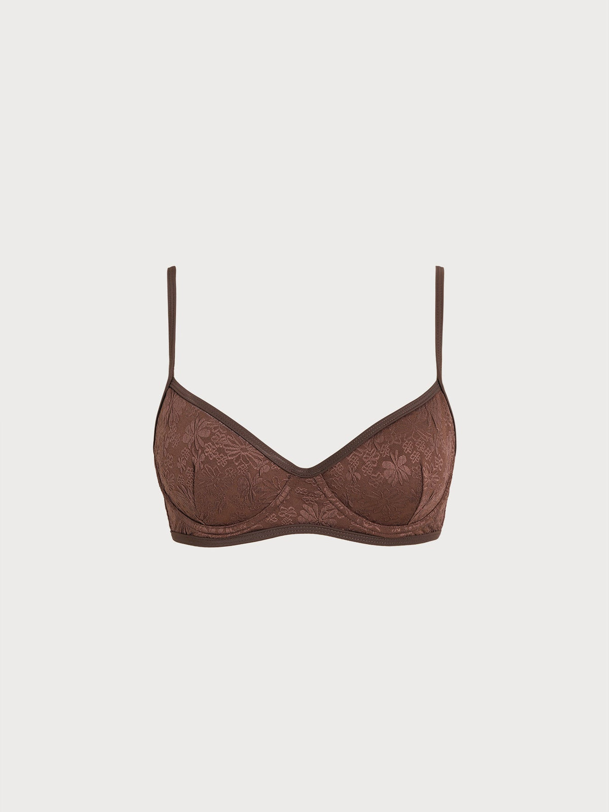 Coffee Jacquard Triangle Surf Top