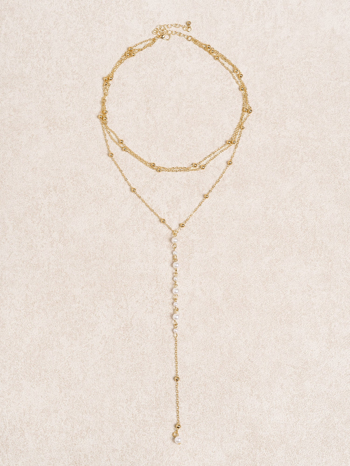Beach Shell Pearl Layer Necklace