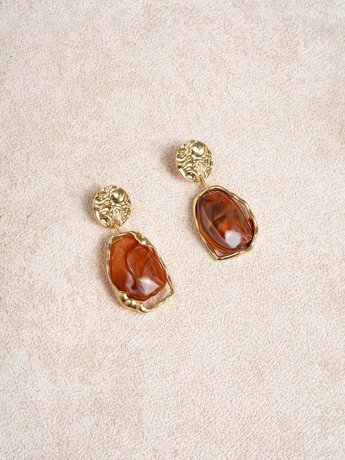 Coffee Retro Drop Earrings