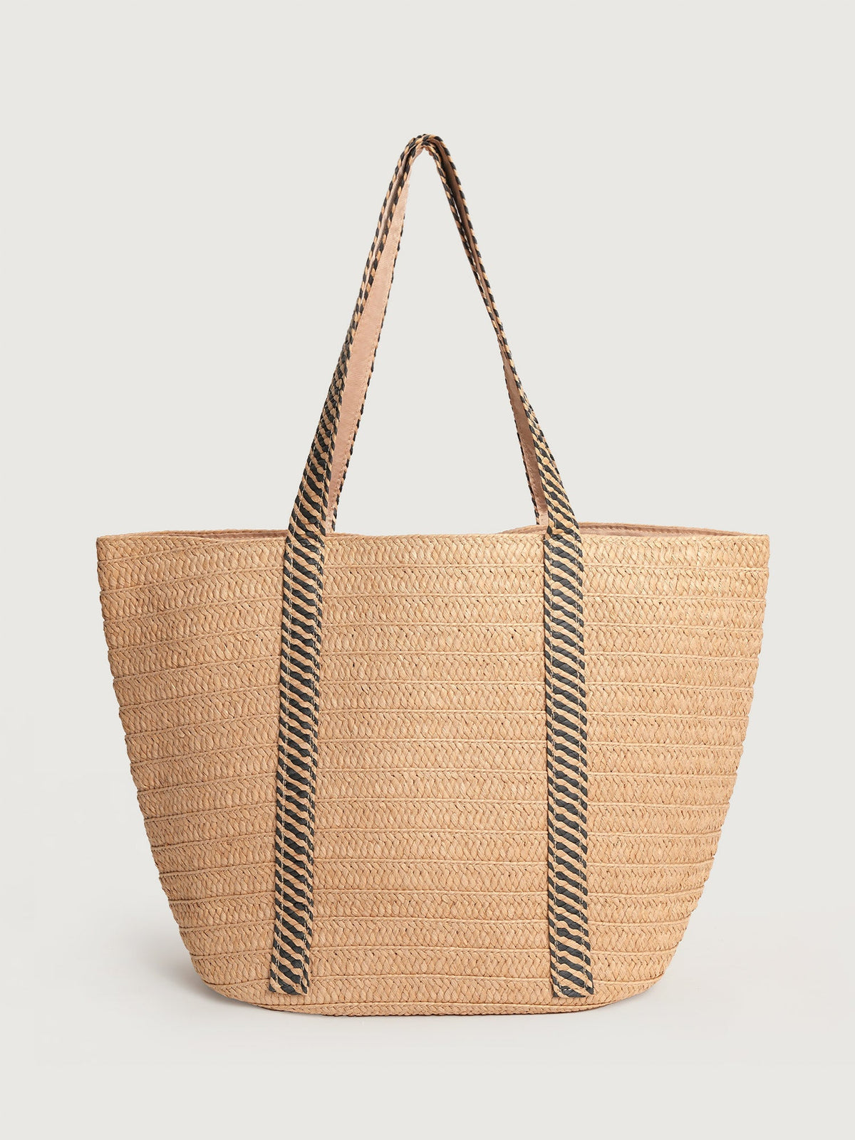 Khaki Contrast Strap Tote Bag