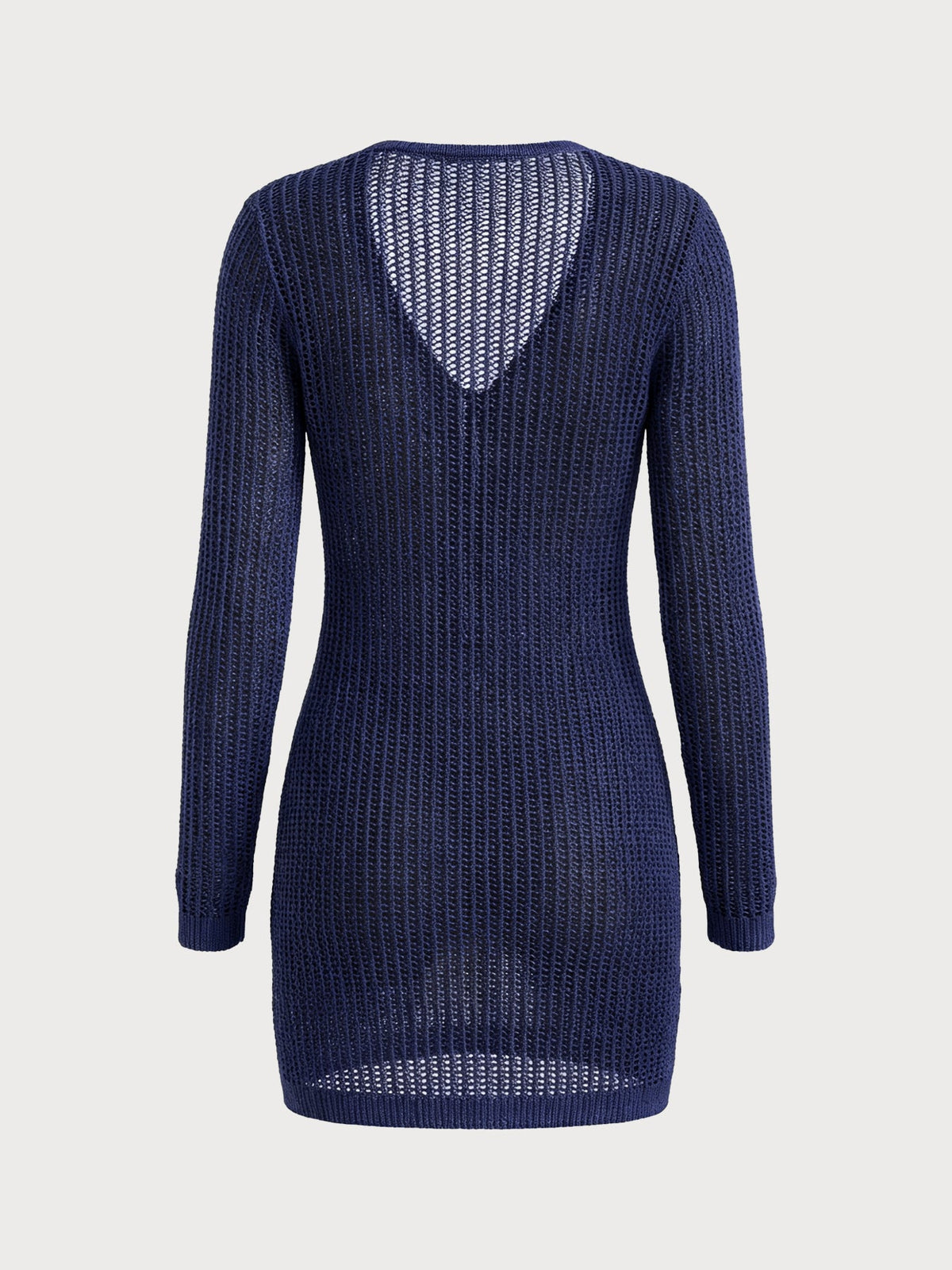 Navy Knit Crochet Cover-up