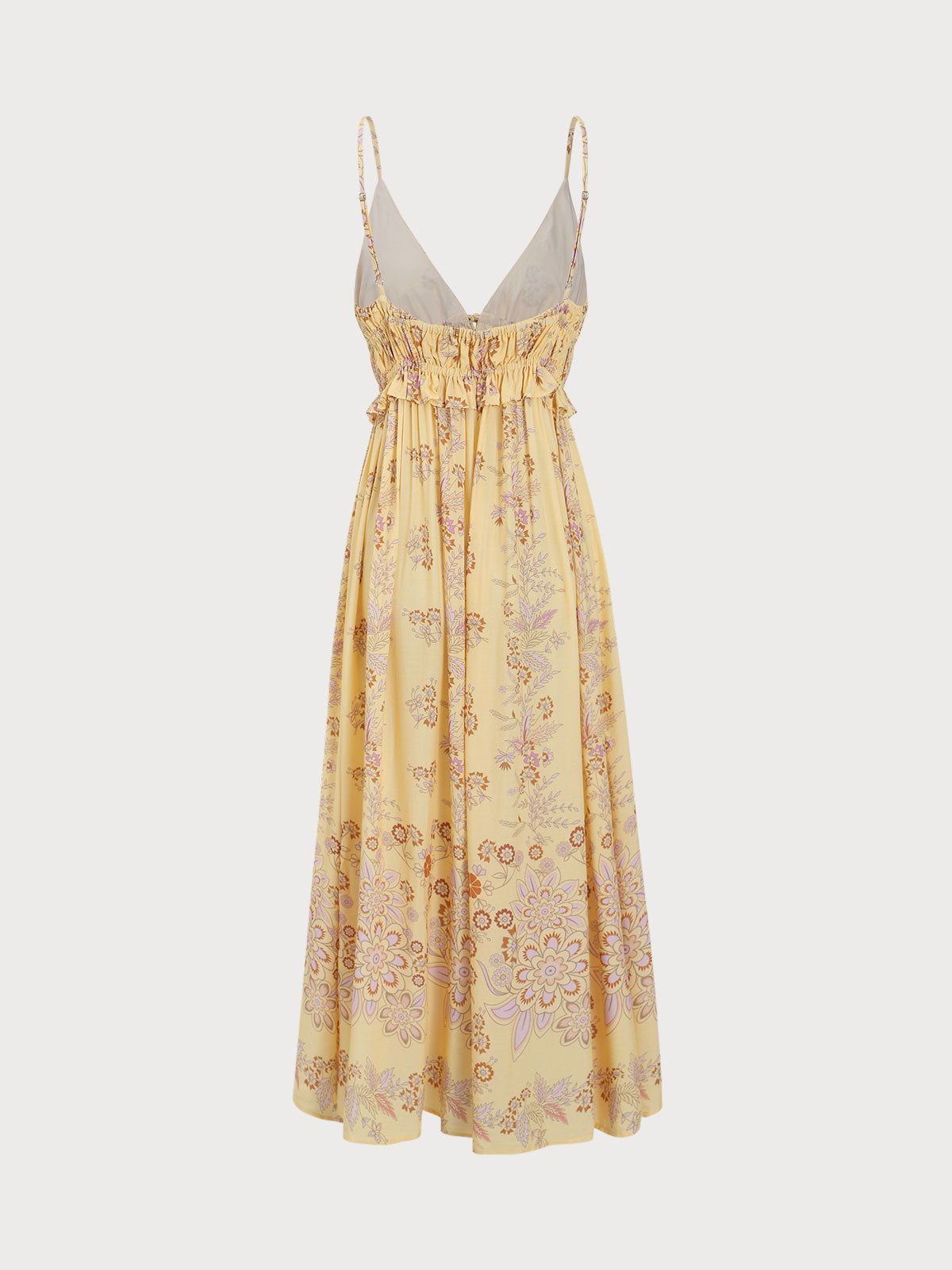 Yellow Sleeveless Tie Beach Dress